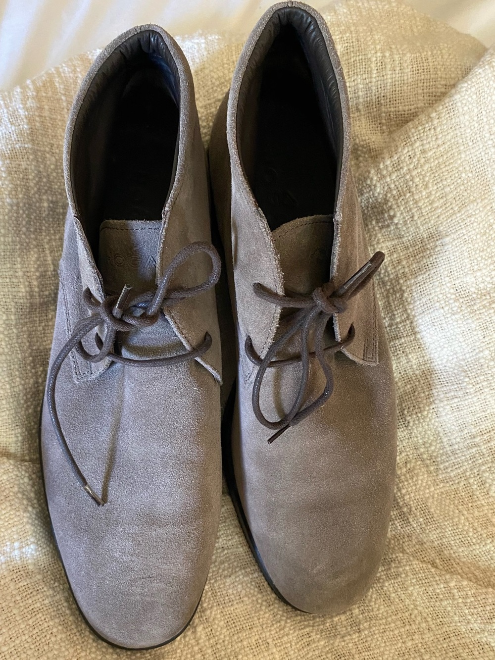 Hogan Men’s Calf Suede Upper Calf Leather Lining Desert Boot Made in Italy 8